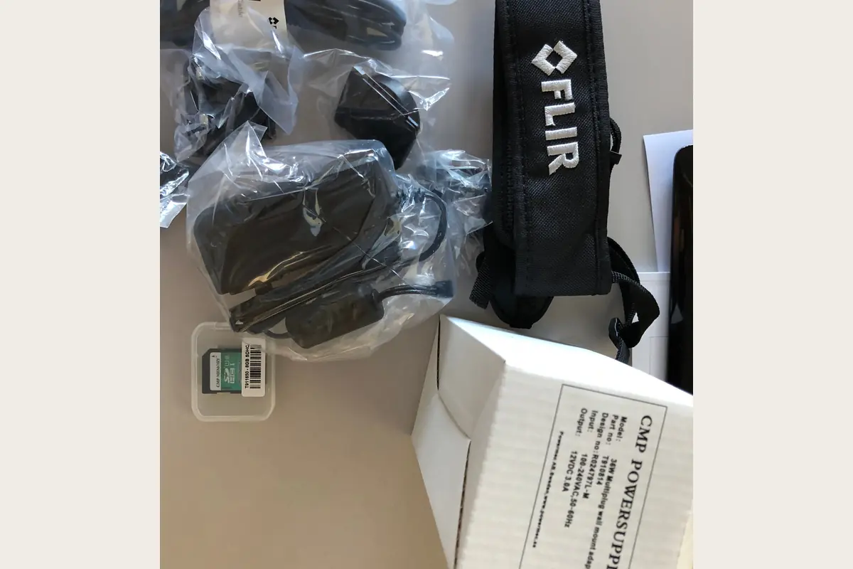 FLIR thermal camera accessories and power supply for thermal imaging, calibration, ndt and inspection tools, technical training reference